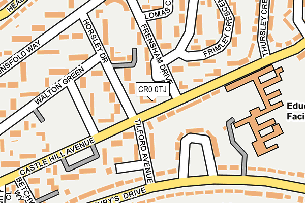 CR0 0TJ map - OS OpenMap – Local (Ordnance Survey)