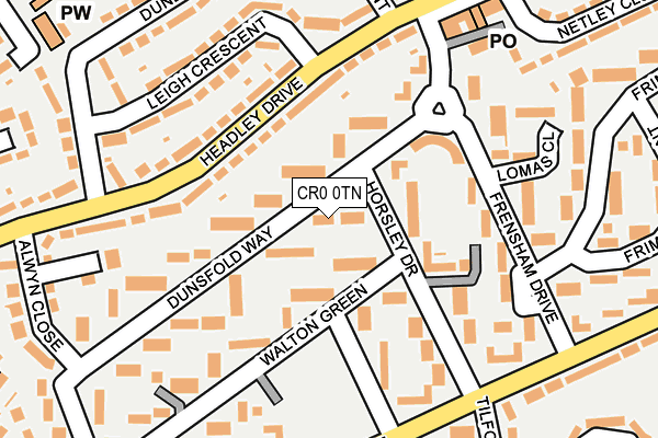 CR0 0TN map - OS OpenMap – Local (Ordnance Survey)