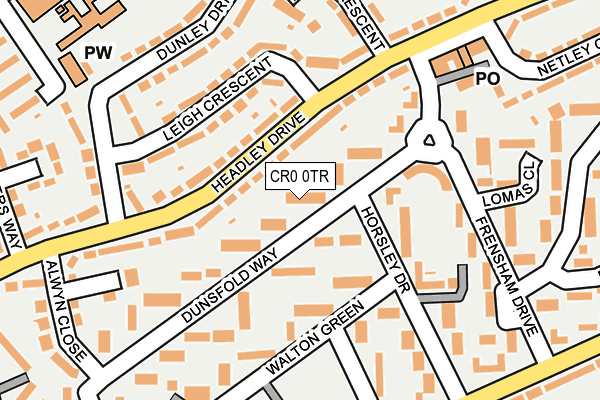 CR0 0TR map - OS OpenMap – Local (Ordnance Survey)