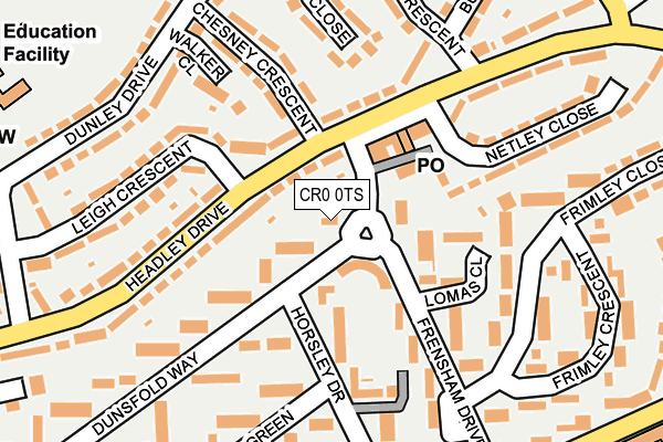 CR0 0TS map - OS OpenMap – Local (Ordnance Survey)