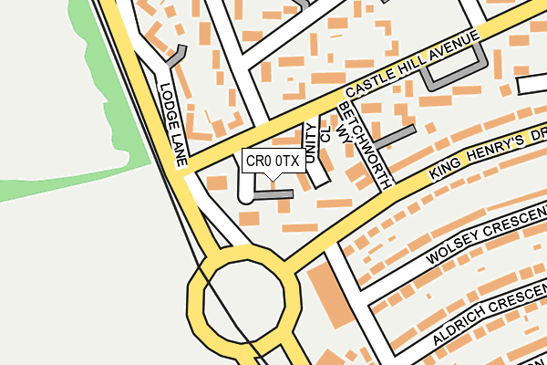 CR0 0TX map - OS OpenMap – Local (Ordnance Survey)