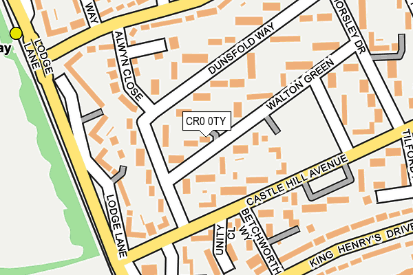 CR0 0TY map - OS OpenMap – Local (Ordnance Survey)