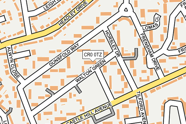 CR0 0TZ map - OS OpenMap – Local (Ordnance Survey)