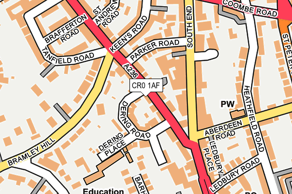 CR0 1AF map - OS OpenMap – Local (Ordnance Survey)