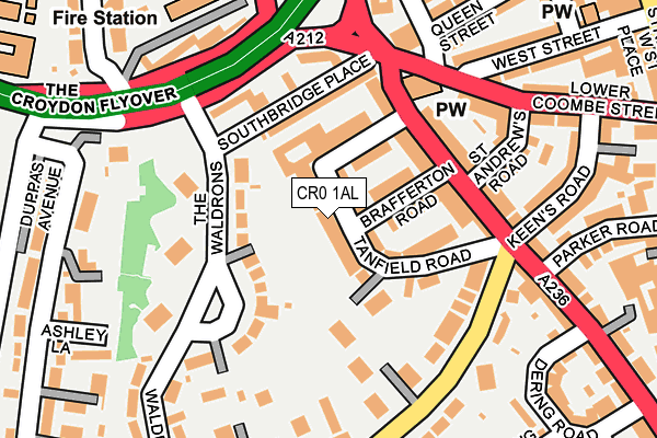 CR0 1AL map - OS OpenMap – Local (Ordnance Survey)