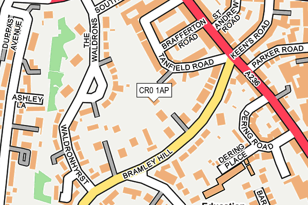 CR0 1AP map - OS OpenMap – Local (Ordnance Survey)