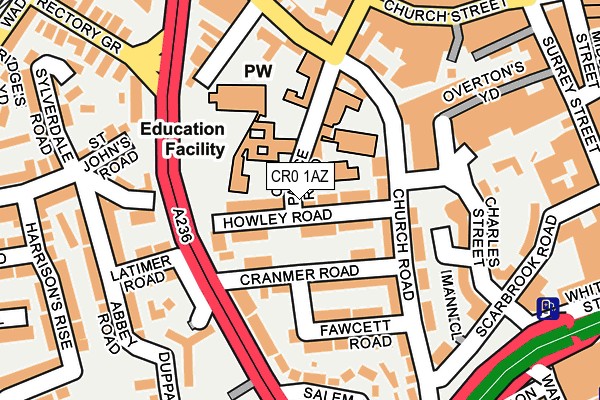 CR0 1AZ map - OS OpenMap – Local (Ordnance Survey)