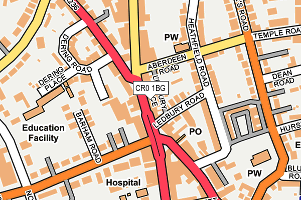 CR0 1BG map - OS OpenMap – Local (Ordnance Survey)