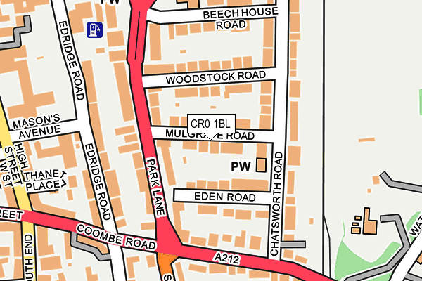 CR0 1BL map - OS OpenMap – Local (Ordnance Survey)