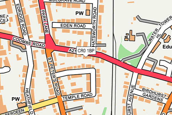 CR0 1BP map - OS OpenMap – Local (Ordnance Survey)