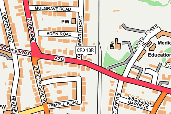 CR0 1BR map - OS OpenMap – Local (Ordnance Survey)