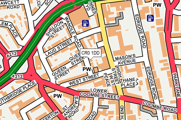CR0 1DD map - OS OpenMap – Local (Ordnance Survey)