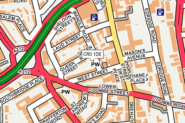 CR0 1DE map - OS OpenMap – Local (Ordnance Survey)