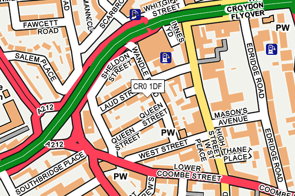 CR0 1DF map - OS OpenMap – Local (Ordnance Survey)