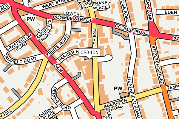 CR0 1DN map - OS OpenMap – Local (Ordnance Survey)