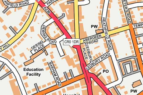 CR0 1DR map - OS OpenMap – Local (Ordnance Survey)