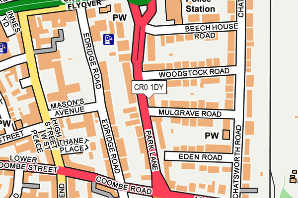 CR0 1DY map - OS OpenMap – Local (Ordnance Survey)