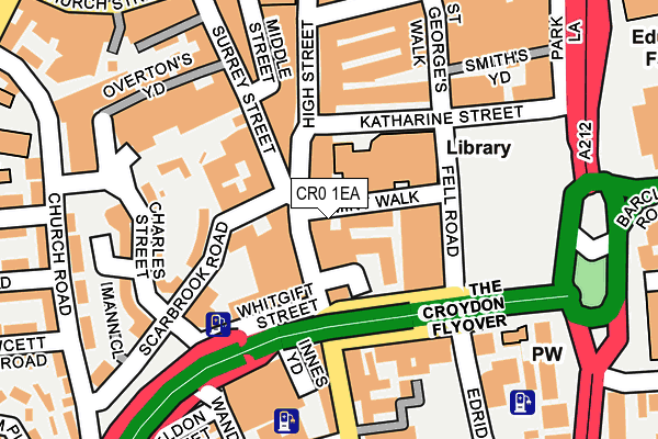 Map of CROYDON CENTRAL MANAGEMENT COMPANY LIMITED at local scale