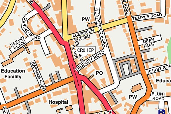 CR0 1EP map - OS OpenMap – Local (Ordnance Survey)