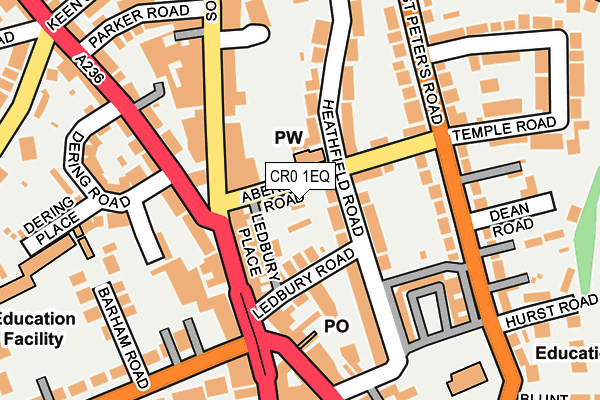 CR0 1EQ map - OS OpenMap – Local (Ordnance Survey)