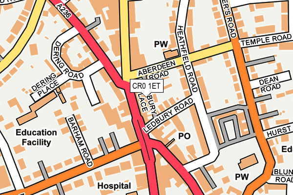 CR0 1ET map - OS OpenMap – Local (Ordnance Survey)