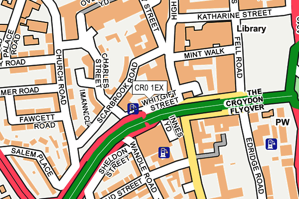 CR0 1EX map - OS OpenMap – Local (Ordnance Survey)