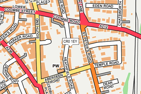 CR0 1EY map - OS OpenMap – Local (Ordnance Survey)