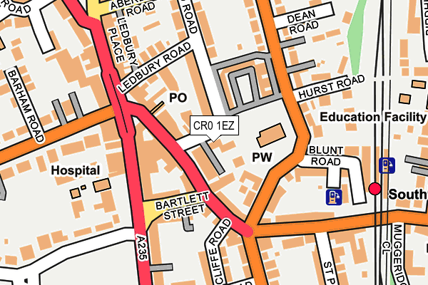 CR0 1EZ map - OS OpenMap – Local (Ordnance Survey)