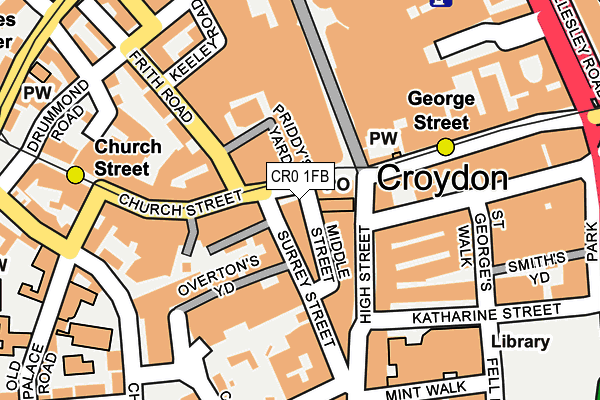 CR0 1FB map - OS OpenMap – Local (Ordnance Survey)