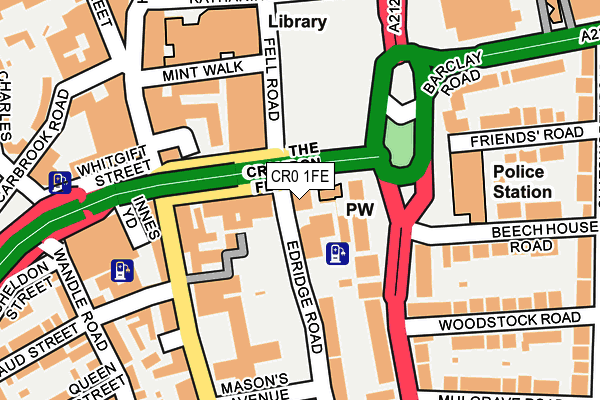 CR0 1FE map - OS OpenMap – Local (Ordnance Survey)