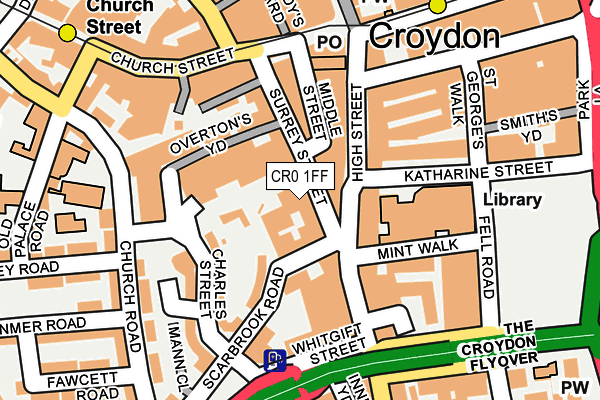 CR0 1FF map - OS OpenMap – Local (Ordnance Survey)