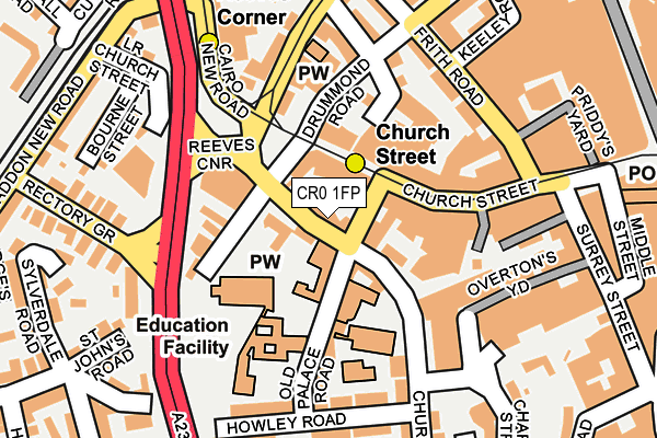 CR0 1FP map - OS OpenMap – Local (Ordnance Survey)