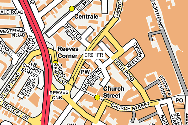 CR0 1FR map - OS OpenMap – Local (Ordnance Survey)