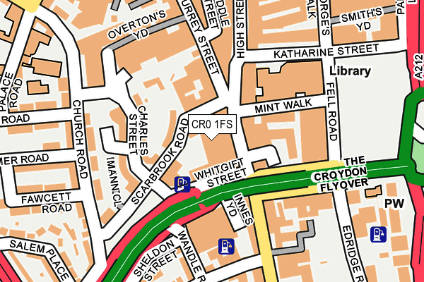 CR0 1FS map - OS OpenMap – Local (Ordnance Survey)