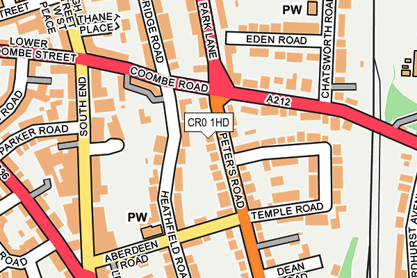 CR0 1HD map - OS OpenMap – Local (Ordnance Survey)