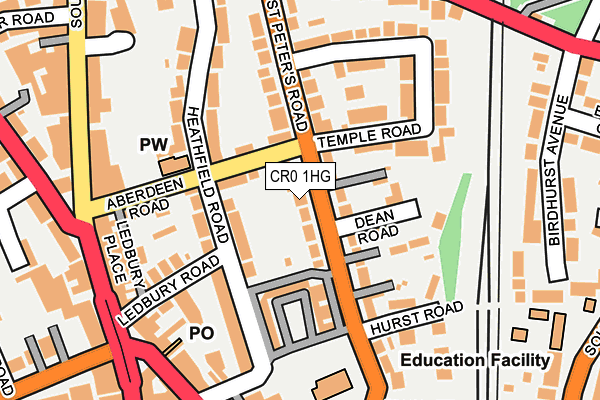 CR0 1HG map - OS OpenMap – Local (Ordnance Survey)