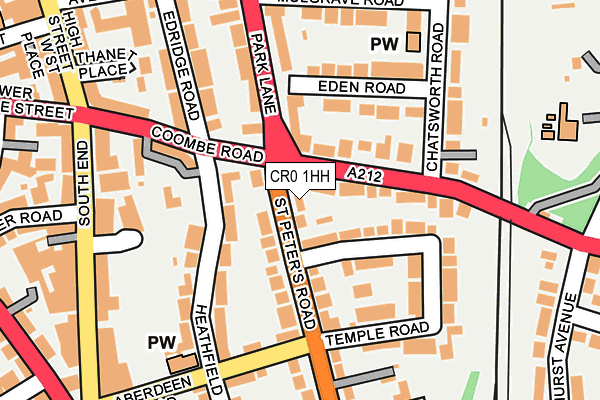 CR0 1HH map - OS OpenMap – Local (Ordnance Survey)