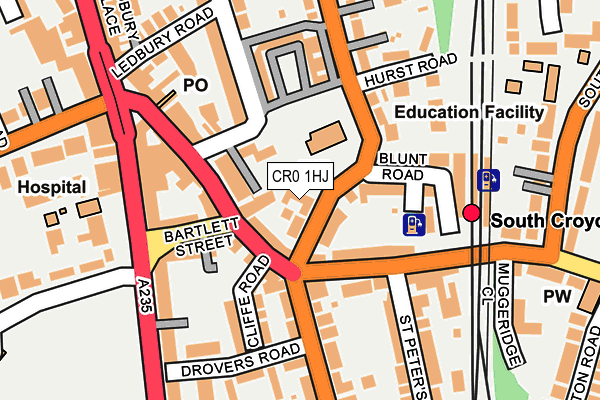 CR0 1HJ map - OS OpenMap – Local (Ordnance Survey)