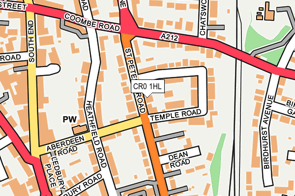 CR0 1HL map - OS OpenMap – Local (Ordnance Survey)