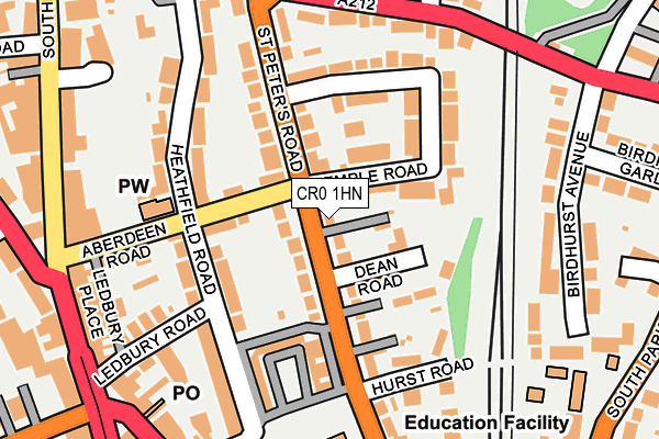 CR0 1HN map - OS OpenMap – Local (Ordnance Survey)