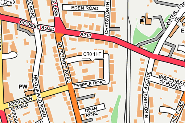 CR0 1HT map - OS OpenMap – Local (Ordnance Survey)