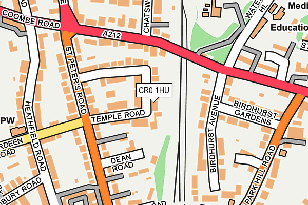 CR0 1HU map - OS OpenMap – Local (Ordnance Survey)