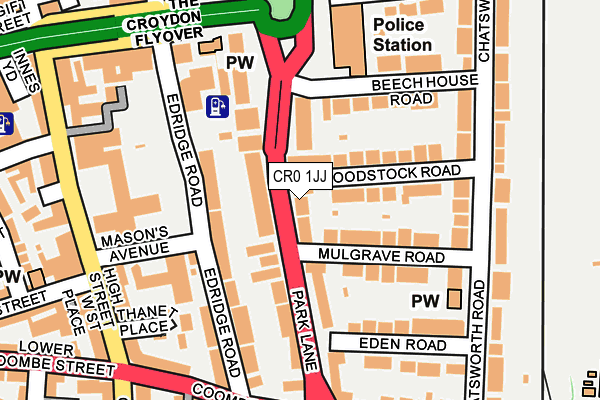 CR0 1JJ map - OS OpenMap – Local (Ordnance Survey)