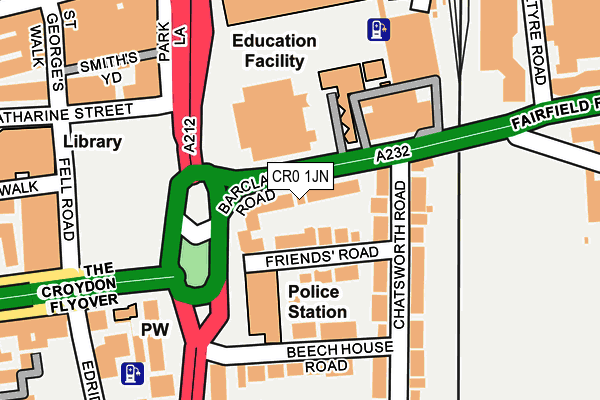 CR0 1JN map - OS OpenMap – Local (Ordnance Survey)