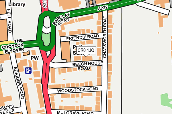 CR0 1JQ map - OS OpenMap – Local (Ordnance Survey)