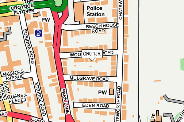 CR0 1JR map - OS OpenMap – Local (Ordnance Survey)