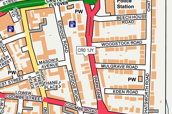 CR0 1JY map - OS OpenMap – Local (Ordnance Survey)