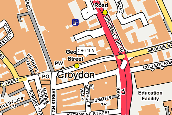 CR0 1LA map - OS OpenMap – Local (Ordnance Survey)