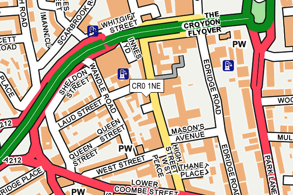 CR0 1NE map - OS OpenMap – Local (Ordnance Survey)