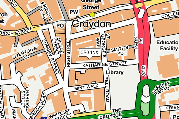 CR0 1NX map - OS OpenMap – Local (Ordnance Survey)